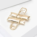 Safety Pin Brooch With You Are Safe With Me Banners view 4