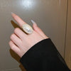 White Oval Ring