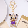 Rhinestone Bear Keychain Enamel Vest Gold Clasp Four Colors view 8
