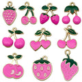 Red Strawberry and Cherry Metal Charms with 15 Listed Options view 6