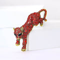 Rhinestone Leopard Brooch Decorative Metal Pin For Jackets And Lapels view 2
