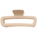 Matte Black Rectangular Open Acrylic Claw Hair Clip view 5