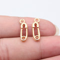 Safety Pin Pendant Charm in 4 Metal Finishes for Jewelry Making view 6