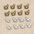 Small Crab Charms in Antique Bronze and Silver for Jewelry Making view 4