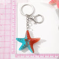 Gradient Resin Starfish Split Ring and Clip Keychains view 4