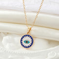 Gold Tone Colorful Enamel Evil Eye and Hamsa Pendant Necklaces view 4