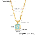 Palm Tree Enamel and Crystal Lock Pendant Necklaces in Four Styles view 9