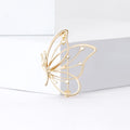 Openwork Butterfly Brooch Gold or Silver Tone Two Styles view 4