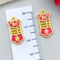 Gold Tone Zinc Alloy Abacus Blessing charm pendant for DIY bracelet necklace making