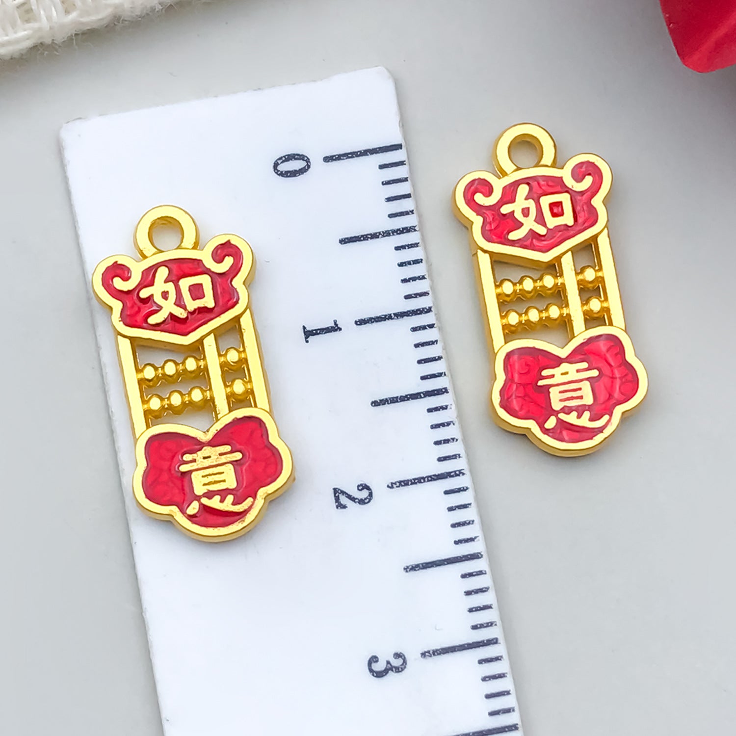 Gold Tone Zinc Alloy Abacus Blessing charm pendant for DIY bracelet necklace making