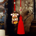 Mixed Lucky Cat and Golden Monkey Car Hangers in Four Pictured Constructions view 4