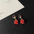 Red Rose Enamel Charm with Gold Tone Lobster Clasp view 5