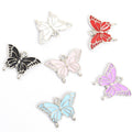 Enamel-Look Gold Silver Butterfly Alloy Charms in 12 Styles view 2