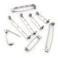 Stainless Steel Safety Pin Brooch Findings in Four Lengths view 1