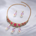 Gold Tone Ornate Necklace and Earring Sets in Ten Designs view 6