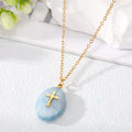 Gold Tone Faceted Stone Style Symbol Pendant Necklaces in Eleven Designs view 12
