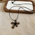 Beaded Cord Necklaces With Heart And Floral Pendants view 7