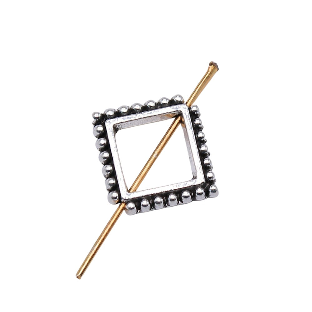17x15x3mm 1.3g Zinc Alloy Diamond Hollow Small Hole Spacer Beads for Bracelet Necklace Making