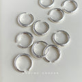 Silver Frosted Texture Open Adjustable Thick Band Ring view 1