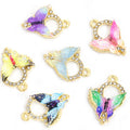 Colorful Hummingbird Crystal Metal Charms, 12 Designs view 2
