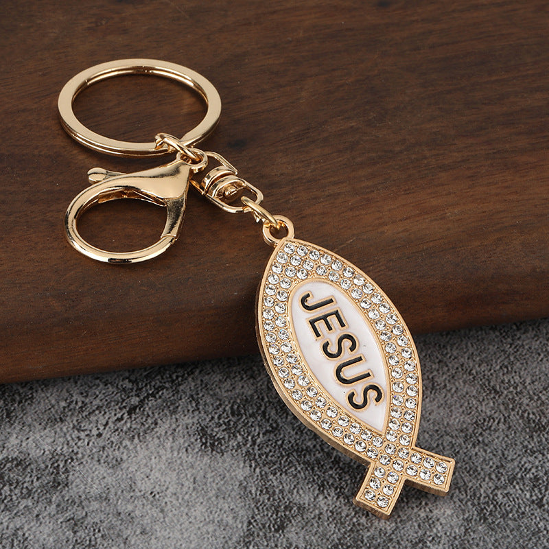 Vintage Antique Finish Metal Pendant Keychain for Car and Bag Charm