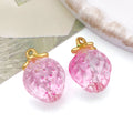 Translucent Glass Strawberry Charms With Gold Tone Loops in Four Colors view 7