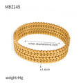 Gold Leaf Cutout Bangle Bracelets Mixed Hinge Styles view 12