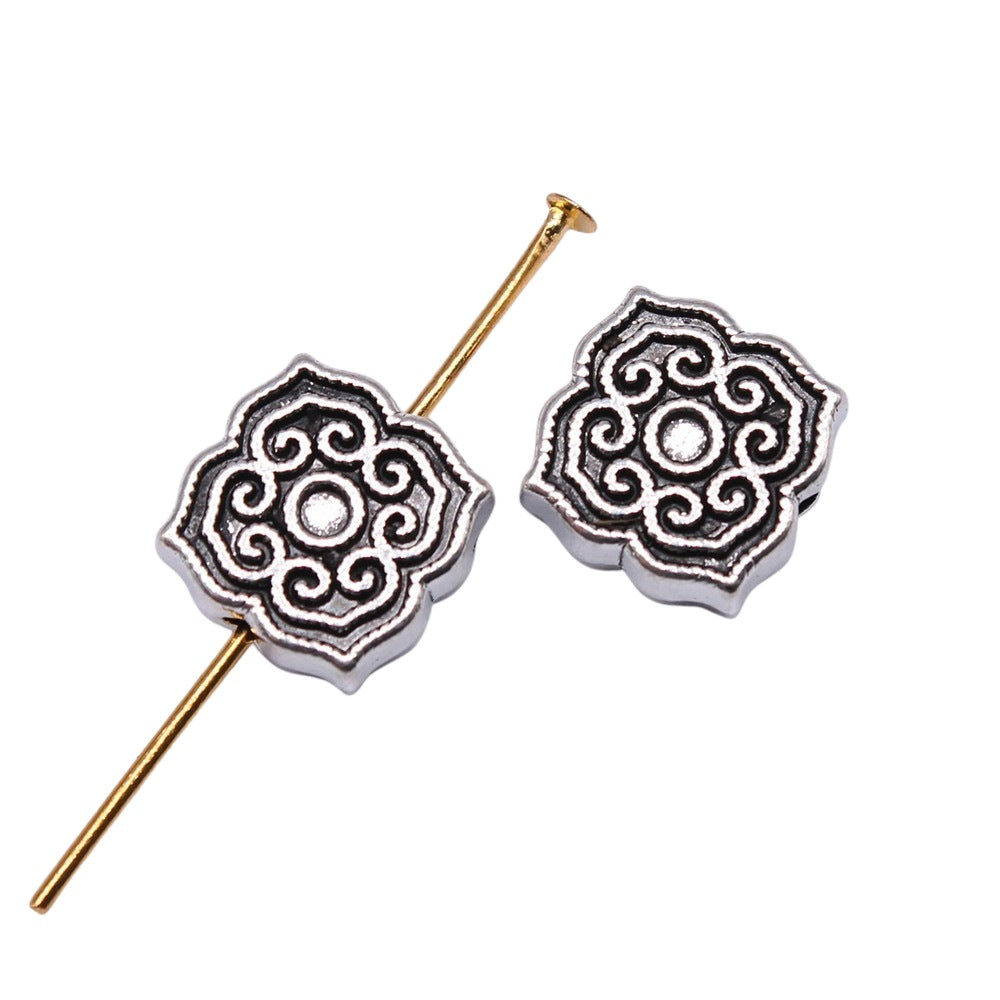 11x5mm 2.6g Multi-Color Zinc Alloy Flower Small Hole Spacer Beads for DIY Bracelet Jewelry Making