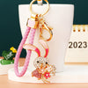 Pink-Braided Pink-Flower-Rabbit