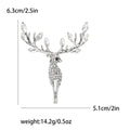 Crystal Antler Deer Brooch for Jackets Scarves and Lapels view 6
