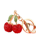 Jeweled Cherry Keychains with Braided and Bare Wrist Loop Options view 5