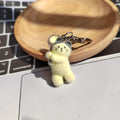 Flocked Yellow Cat Keychains Lobster Clasp 4 Camp Styles view 2