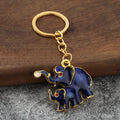 Gold-Tone Metal Paired Elephant Keychain In Six Colors view 3