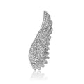Gold Silver Tone Angel Wing Clear Rhinestone Brooch view 5