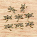 Dragonfly Connector Charms in Two Antique Metal Finishes view 6