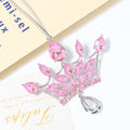 Rhinestone Crown Pendant Ornament Clear Pink Two Styles view 6