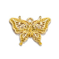 Layered Openwork Butterfly Metal Charm in 3 Decorative Finishes view 6