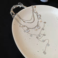 Multi Layer Shell Conch Sequin Disc Chain Necklace Four Piece view 6
