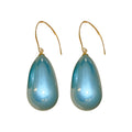 Glossy Teardrop Bead Earrings in Five Bright Color Options view 5