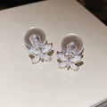 Pastel Butterfly Pearl Back Stud Earrings Statement Jewelry Pair view 7