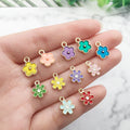 Colorful Flower Metal Charms for Jewelry and Craft Projects view 4