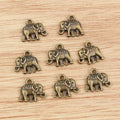 Small Walking Elephant Charms in Two Antique Finishes view 6