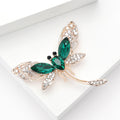 Long Tail Dragonfly Brooch With Large Marquise Crystals view 3