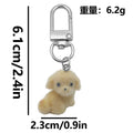 Eight Flocked Resin Dog Rabbit and Animal Clasp Keychain Designs view 7