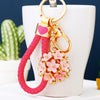 Fuchsia-Braided-Loop Pink-Flower-Ball