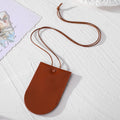 Leather Snap Key Pouch Necklace Cord Ring 6 Styles view 5