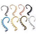 Curved Ear Cuff Hooks With Beaded Loops in Eight Colors view 5