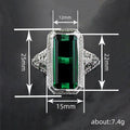 Silver Green Rectangle Filigree Cocktail Ring Sizes 6-10 view 4