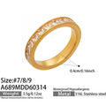 Gold Tone Multicolor Eternity Band Rings Three Designs view 7