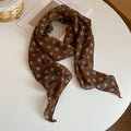 Long Sheer Scarf Neck Tie Polka Dot Leopard Three Styles view 3